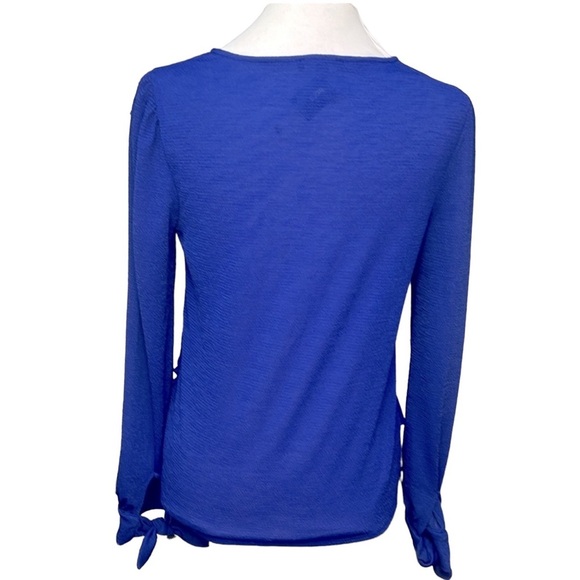 Express Surplice Wrap Tie Sleeves Blouse - Picture 5 of 7